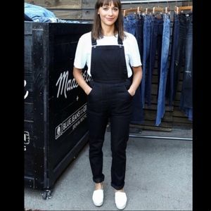 Madewell black overalls